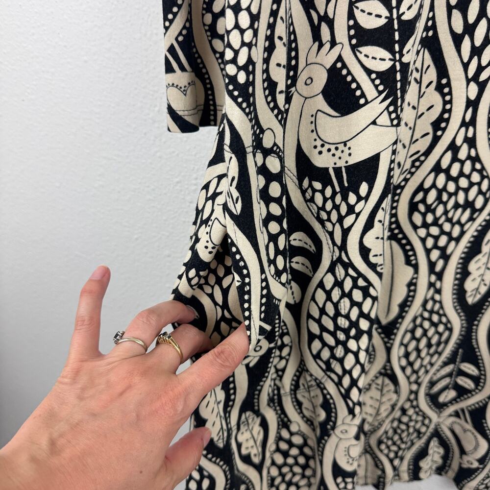 Gudrun Sjödén Bird & Leaf Print Swing Dress - Picture 3 of 7